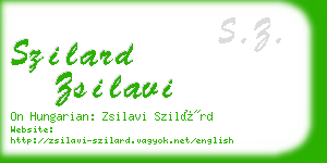 szilard zsilavi business card